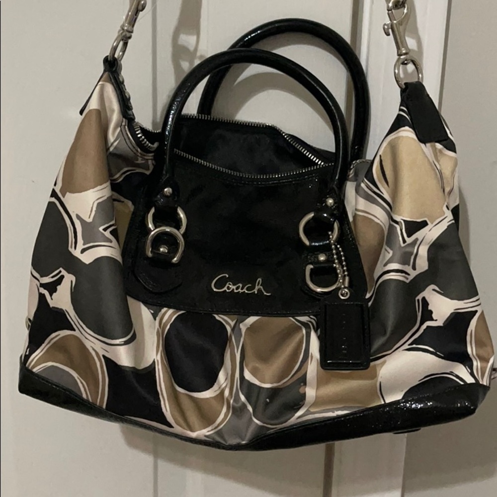 NWT Coach Ashley Scarf Print Satchel
